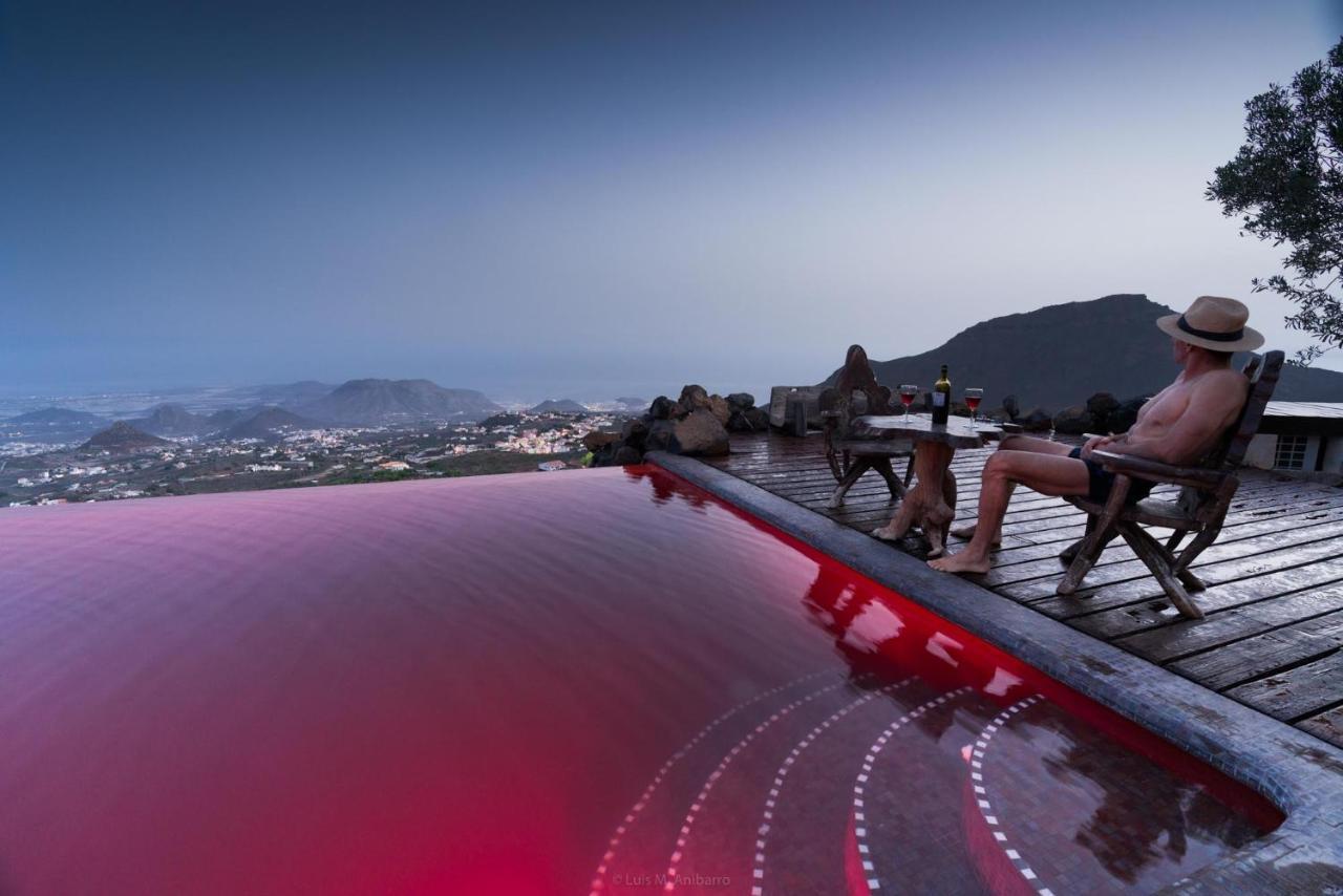Historic Canarian House, Private Heated Infinity Pool, Bbq, Wifi + Panoramic Ocean Views Arona  Exterior foto